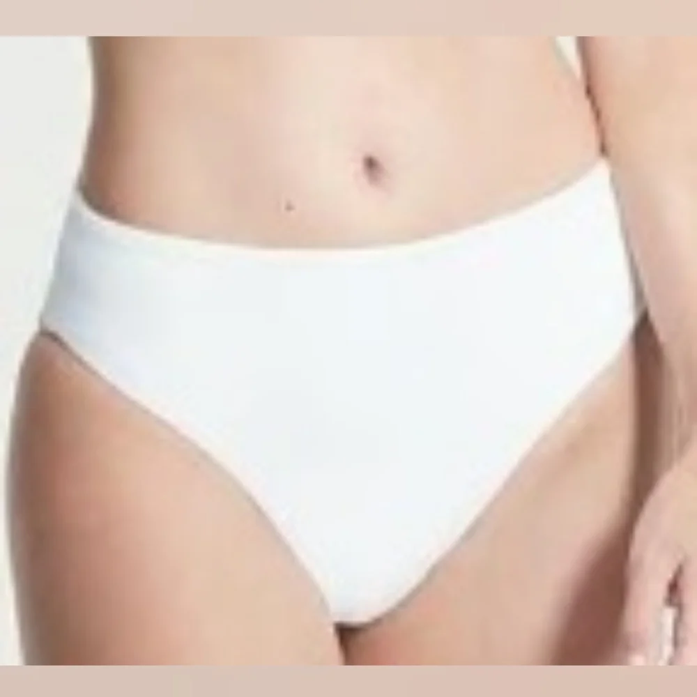 XS S M L XL VS Swim High Waist Full Coverage Bikini Bottom White